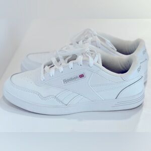 Reebok Club Memt Womens White Leather Lace Up Lifestyle Sneakers Shoes Size 9.5M